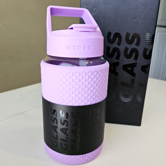 HydroJug Dining Nwt 64oz Hydrojug Glass Waterbottle Set Poshmark